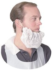 IMPACT MBC-1000-W MALT BEARDCOVER, WHITE, ONE SIZE, 100 PER BAG (10 BAGS)