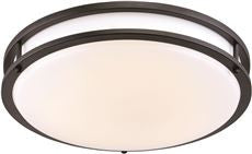 ENVIROLITE EV1416L30-34 LED LOW PROFILE CEILING FIXTURE, OIL RUBBED BRONZE, 16 IN., INTEGRATED LED INCLUDED (1 PER CASE)