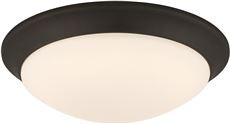 ENVIROLITE EVLED1022-34 LED FLUSH MOUNT CEILING FIXTURE, SATIN BRONZE, 11 IN., INTEGRATED LED INCLUDED (1 PER CASE)