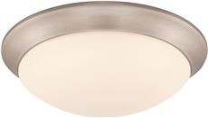 ENVIROLITE EVLED1022-35 LED FLUSH MOUNT CEILING FIXTURE, BRUSHED NICKEL, 11 IN., INTEGRATED LED INCLUDED (1 PER CASE)