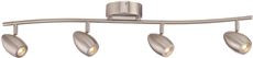ENVIROLITE EVT101727-35 4-LIGHT LED TRACK FIXTURE, 3 FT., CURVED BAR, BRUSHED NICKEL, DIMMABLE, INTEGRATED LED INCLUDED (1 PER CASE)