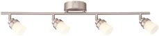 ENVIROLITE EVT102027-35 4-LIGHT LED TRACK FIXTURE, 3 FT., STRAIGHT BAR, BRUSHED NICKEL, DIMMABLE, INTEGRATED LED INCLUDED (1 PER CASE)