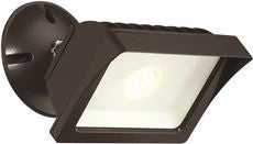 ENVIROLITE FL2016N40-48 LED ADJUSTABLE SINGLE-HEAD OUTDOOR WALL FLOOD LIGHT, BRONZE, INTEGRATED LED INCLUDED (1 PER CASE)