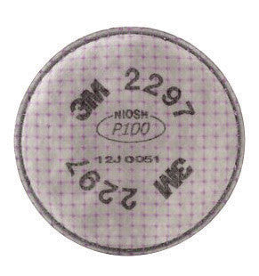 3M 2297 2297 P100 Filter For 5000, 6000, 6500, 7000 And FF-400 Series Respirators (2 Per Bag, 50 Bags Per Case) (1/BG)