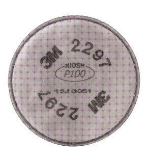 3M 2297 P100 Filter For 5000, 6000, 6500, 7000 And FF-400 Series Respirators (2 Per Bag, 1 Bag)