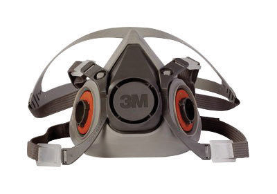 3M 6200 Medium Thermoplastic Elastomer Half Mask 6000 Series Reusable Standard Respirator With 4 Point Harness And Bayonet Connection (1/EA)