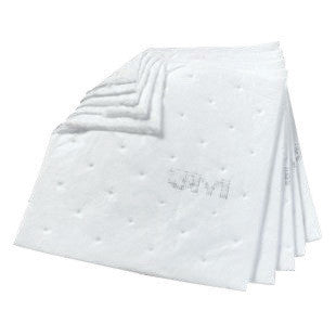 3M HP-255 17" X 19" White Polypropylene And Polyester High Capacity Sorbent Pad 33 gal/bale (1/BA)