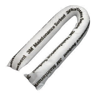 3M M-MB304 3" X 4' Light Gray Polypropylene And Polyester Maintenance Sorbent Mini-Boom (1/EA)