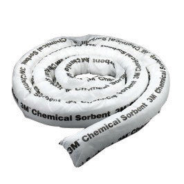 3M P-212 3'' X 12' Yellow Polypropylene And Polyester Sorbent Mini-Boom (4/EA)