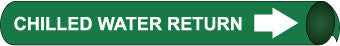 NMC B4014-PIPEMARKER PRECOILED, CHILLED WATER RETURN W/G, FITS 1 1/8''-2 3/8'' PIPE (1 EACH)