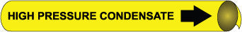 NMC B4058-PIPEMARKER PRECOILED, HIGH PRESSURE CONDENSATE B/Y, FITS 1 1/8''-2 3/8'' PIPE (1 EACH)