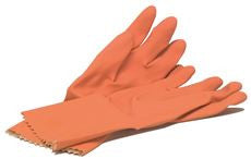 IMPACT 8430(SM)ORANGE PROGUARD DELUXE FLOCK-LINED LATEX GLOVES, SMALL, ORANGE, 28 TO 30 MIL (144 PAIRS)