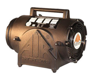 Air Systems CVF-8EXP 8" 974 cfm 1/4 hp 115 Vac 60 Hz Polyethylene Contractor Grade Ventilation Fan ( Duct Canister Sold Separately) (1/EA)