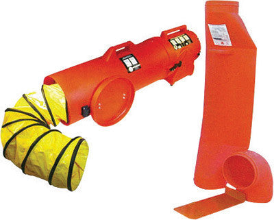 Air Systems CVF8D25KIT CVF Style 8" 848 cfm 1/4 hp 12 VDC Polyethylene Contractor Grade Ventilation Kit With Canister And 6" And 25' Flexible Duct (1/EA)