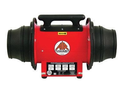Air Systems SVF-10EXP International 10" 1390 cfm 1/3 hp 115 VAC 60 Hz Steel In-Line Explosion-Proof Electric Axial Fan (For Use With Running Long Lengths Of Ventilation Ducting) (1/EA)