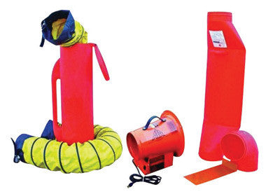 Air Systems SVF-8ACUP 8" 1395 cfm 1/3 hp 115 Vac 3.6 Amps Polyethylene Contractor Grade Axial Fan Kit (For Use With Confined Space) (1/EA)