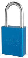 American Lock 1106BU Blue 1 1/2" X 3/4" Aluminum 5 Pin Safety Lockout Padlock With 1/4" X 1 1/2" X 3/4" Shackle (Keyed Differently) (6/EA)