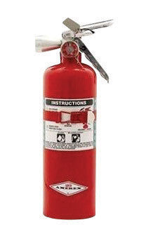Amerex B386T 5 Pound Halotron I 5-B:C Steel Fire Extinguisher For Class B And C Fires With Anodized Aluminum Valve, Vehicle/Marine Bracket And Nozzle (1/EA)
