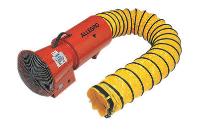 Allegro 9514 28" X 13 5/8" X 15" 1275 cfm 1/3 hp 115 VAC 3.3 A Epoxy Axial Blower With Canister And 8" X 15' Duct (1/EA)