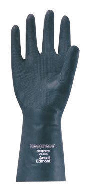 Ansell 29-865-8 Size 8 Medium Black HyFlex 13" Flock Lined 18 mil Unsupported Neoprene Chemical Resistant Gloves With Sandpatch Finish And Straight Cuff (1/PR)