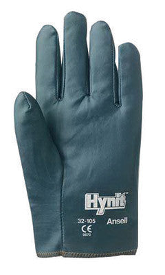 Ansell 208035 Size 10 Hynit Medium Duty Multi-Purpose Cut And Abrasion Resistant Blue Nitrile Impregnated Fabric Perforated Back Coated Work Gloves With Interlock Knit Liner And Slip-On Cuff (1/PR)