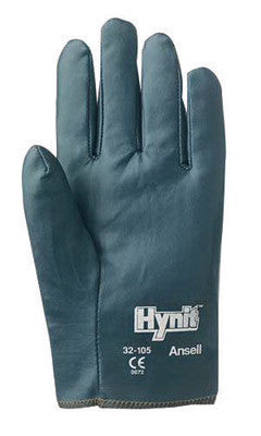 Ansell 208025 Size 7 Hynit Medium Duty Multi-Purpose Cut And Abrasion Resistant Blue Nitrile Impregnated Fabric Perforated Back Coated Work Gloves With Interlock Knit Liner And Slip-On Cuff (1/PR)
