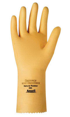 Ansell 193945 Size 9 Natural Canners And Handlers 12" 20 mil Unsupported Natural Rubber Latex Medium Duty Chemical Resistant Gloves With Fishscale Grip Finish And Pinked Cuff (1/PR)
