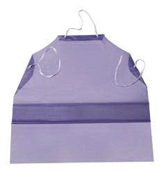 Ansell 56-009-33X54 33" X 54" Blue CPP CB Series 6 mil Vinyl Chemical Protection Apron With Raw Edge (1/EA)