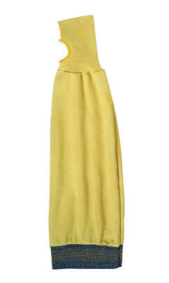 Ansell ANE59-408-22 Yellow 22" Light Weight Kevlar Cut Resistant Assembler Interlock Sleeve With Thumb Hole And Knit Cuff (1/EA)