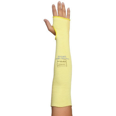 Ansell 70-118-18 18" Goldknit Medium Weight Kevlar Cut Resistant Knitted Sleeve With Thumb Slot (1/EA)