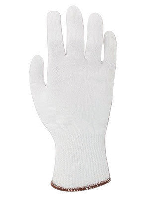 Ansell 72-025-8 Size 8 White SafeKnit Ultra Light Duty Spectra And Fiber Ambidextrous Cut Resistant Gloves With Knit Wrist And Kevlar Lined (1/EA)