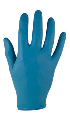 Ansell 565718 Large Blue 9 1/2" TNT Blue 5 mil Nitrile Ambidextrous Powder-Free Disposable Gloves With Textured Finger Tip Finish And Rolled Beaded Cuff (1/BX)