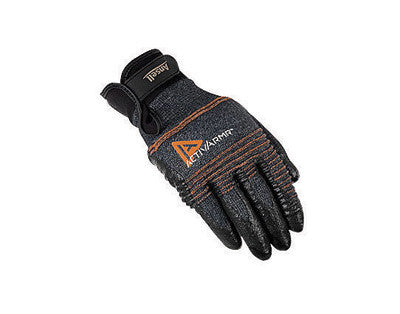 Ansell 97-008-8 Size 8 ActivArmr 15 Gauge Medium Duty Multi-Purpose Cut Resistant Black Foam Nitrile Palm And Fingertip Coated Work Gloves With DuPont Kevlar Liner And Adjustable Knit Wrist (1/EA)