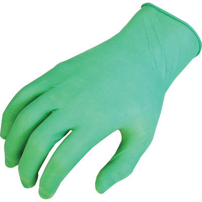 SHOWA Best Glove 1005M Medium Green 9 1/2" Derma Thin 5 mil Natural Latex Ambidextrous USP Grade Lightly Powdered Disposable Gloves With Smooth Finish And Rolled Cuff (1/BX)