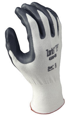 SHOWA Best Glove 4550-06 Size 6 Zorb-IT Cut Resistant Gray Nitrile Dipped Palm Coated Work Gloves With White Seamless Nylon And Polyester Knit Liner And Elastic Cuff (1/PR)