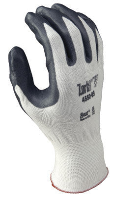 SHOWA Best Glove 4550-08 Size 8 Zorb-IT Cut Resistant Gray Nitrile Dipped Palm Coated Work Gloves With White Seamless Nylon And Polyester Knit Liner And Elastic Cuff (1/PR)