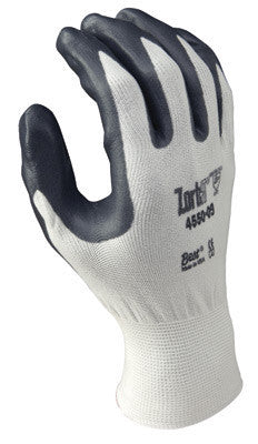 SHOWA Best Glove 4550-09 Size 9 Zorb-IT Cut Resistant Gray Nitrile Dipped Palm Coated Work Gloves With White Seamless Nylon And Polyester Knit Liner And Elastic Cuff (1/PR)