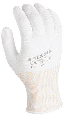 SHOWA Best Glove 540-XXL Size 10 SHOWA 540 13 Gauge Light Weight Cut Resistant White Polyurethane Dipped Palm Coated Work Gloves With White Seamless High Performance Polyethylene Knit Liner And Elastic Knit Wrist (72/PR)
