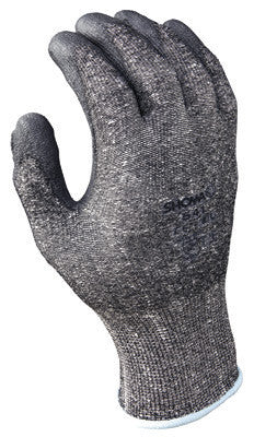 SHOWA Best Glove 541-S Size 6 SHOWA 541 13 Gauge Cut Resistant Gray Polyurethane Dipped Palm Coated Work Gloves With Light Gray Seamless Dyneema And High Performance Polyethylene Knit Liner And Elastic Wrist (1/PR)