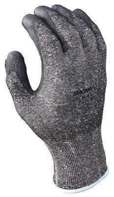SHOWA Best Glove 541-XXL Size 10 SHOWA 541 13 Gauge Cut Resistant Gray Polyurethane Dipped Palm Coated Work Gloves With Light Gray Seamless Dyneema And High Performance Polyethylene Knit Liner And Elastic Wrist (1/PR)