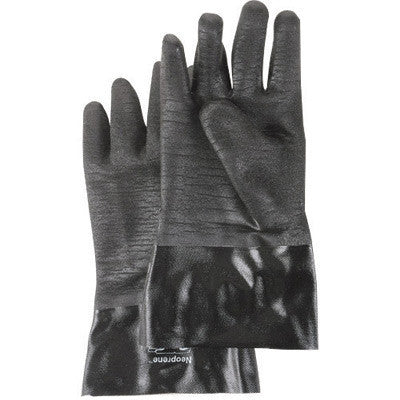 SHOWA Best Size 6784R-10 0 Large Black Neo Grab 14" Cotton Lined Neoprene Multi-Dipped Chemical Resistant Gloves With Rough Finish And Gauntlet Cuff (1/PR)