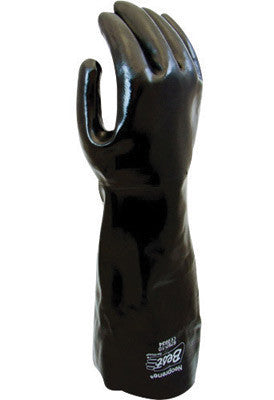 SHOWA Best Size 6797-10 0 Large Black Neo Grab Elbow Length Cotton Lined Neoprene Multi-Dipped Chemical Resistant Gloves With Smooth Finish And Gauntlet Cuff (1/PR)
