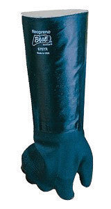 SHOWA Best Size 6797R-10 0 Large Black Neo Grab Elbow Length Cotton Lined Neoprene Fully Coated Chemical Resistant Gloves With Rough Finish And Gauntlet Cuff (1/PR)