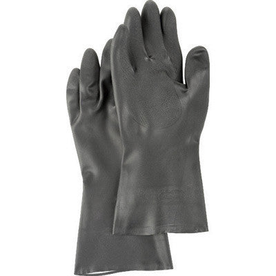 SHOWA Best Size 723L-09 Large Black Chloroflex 13" Flock Lined 24 mil Unsupported Neoprene Chemical Resistant Gloves With Tractor Tread Finish And Slip-On Cuff (1/PR)