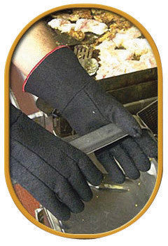 SHOWA Best Glove 8814-09 Size 9 14" Black Char-Guard Non-Woven Lined Heat Resistant Gloves Gauntlet Slip-On Cuff (1/PR)