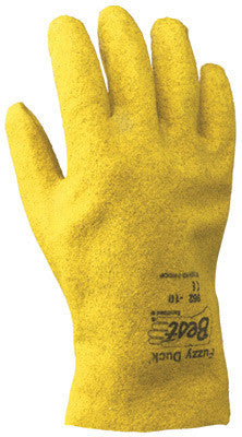 SHOWA Best Glove 962XL-11 Size 11 Fuzzy Duck Heavy Duty Abrasion Resistant Yellow PVC Fully Coated Work Gloves With Cotton And Jersey Liner And Slip-On Cuff (1/PR)