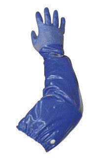 SHOWA Best Glove NSK26-09 Size 9 Royal Blue NSK-26 26" Cotton Interlock Knit Lined 2 mil Supported Nitrile Fully Coated Chemical Resistant Gloves With Rough Finish And Gauntlet Cuff (1/PR)