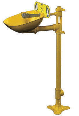 Bradley S19214FW Halo Pedestal Mounted Barrier Free Eye Wash Station And Face Wash Station With Plastic Bowl (1/EA)