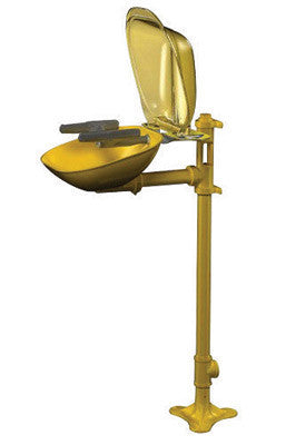 Bradley S19214DCFW Halo Pedestal Mounted Eye Wash Fixture And Face Wash Fixture With Stainless Steel Bowl And Dust Cover (1/EA)