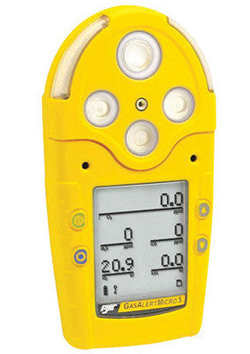 BW Technologies M5-XWSY-R-P-D-Y-N-00 Yellow GasAlertMicro 5 IR Portable Combustible Gas, Carbon Monoxide, Hydrogen Sulphide, Oxygen And Sulphur Dioxide Monitor With Rechargeable Battery Pack, Cradle Charger, Motorized Sampling Pump And Datalogging (1/EA)